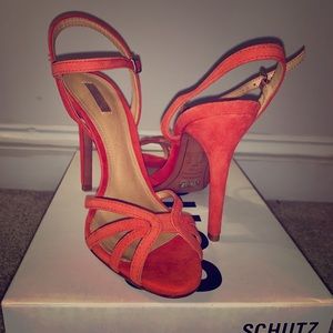 Schutz Dunn’s orange sandals. New. Sz 7.5